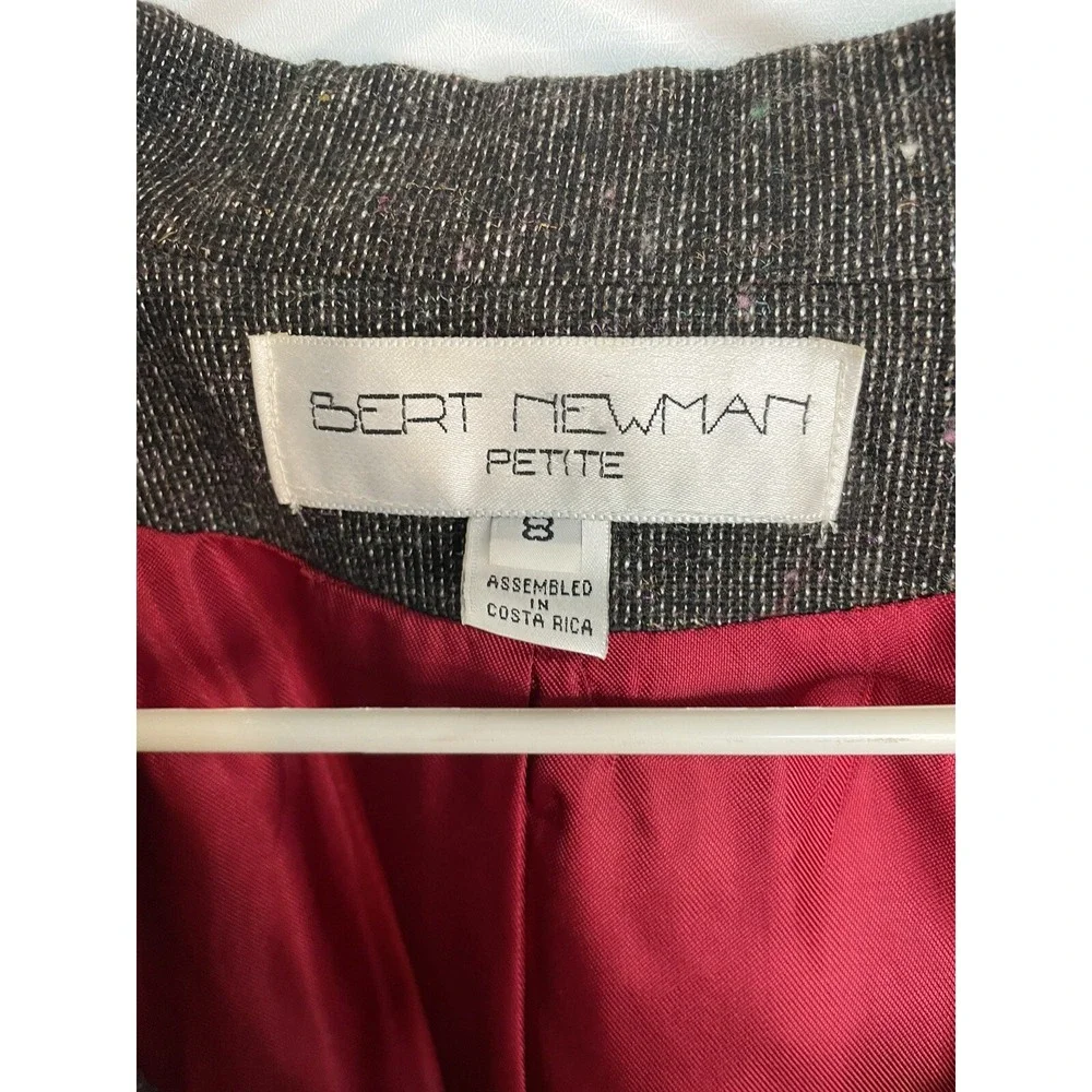 Bert Newman Womensa Skirt Blazer‎ Combo Jacket Tweed Multi Color Buttons Size 8 - Picture 4 of 7